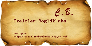 Czeizler Boglárka névjegykártya
